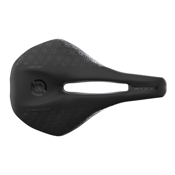 Mixed 6D carbon gravel saddle, top view