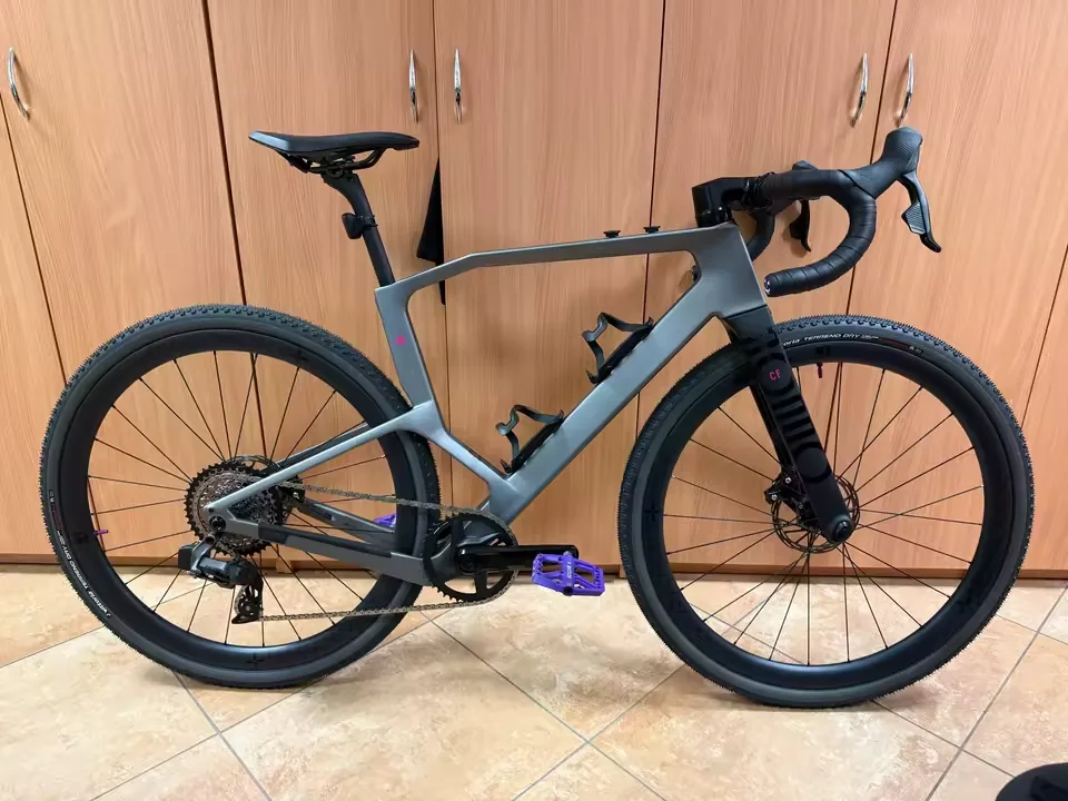 Unbranded gravel bike with 10PLUS gravel wheels